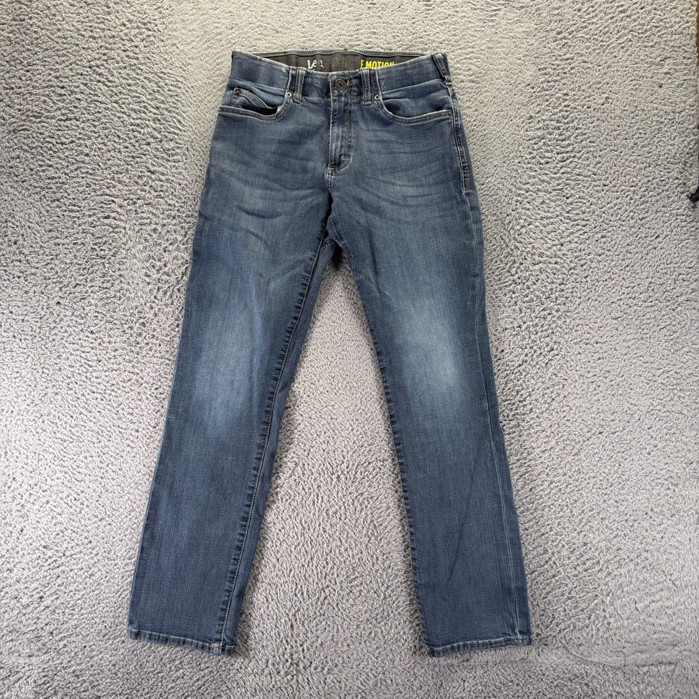 Lee Extreme Motion Jeans Men's 30x32 Blue Cotton Denim Tapered Faded Stretch